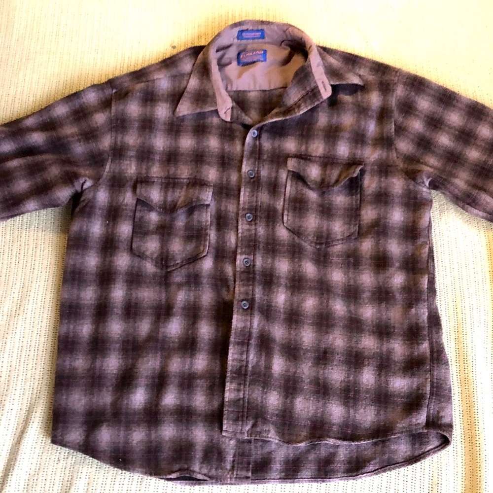 Pendleton wool long sleeved button down flannel.